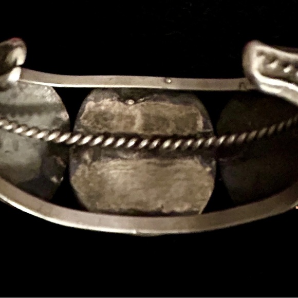 Opulent Vintage American Navajo Sterling and Carico Lake Turquoise. Hand made. - Picture 5 of 16